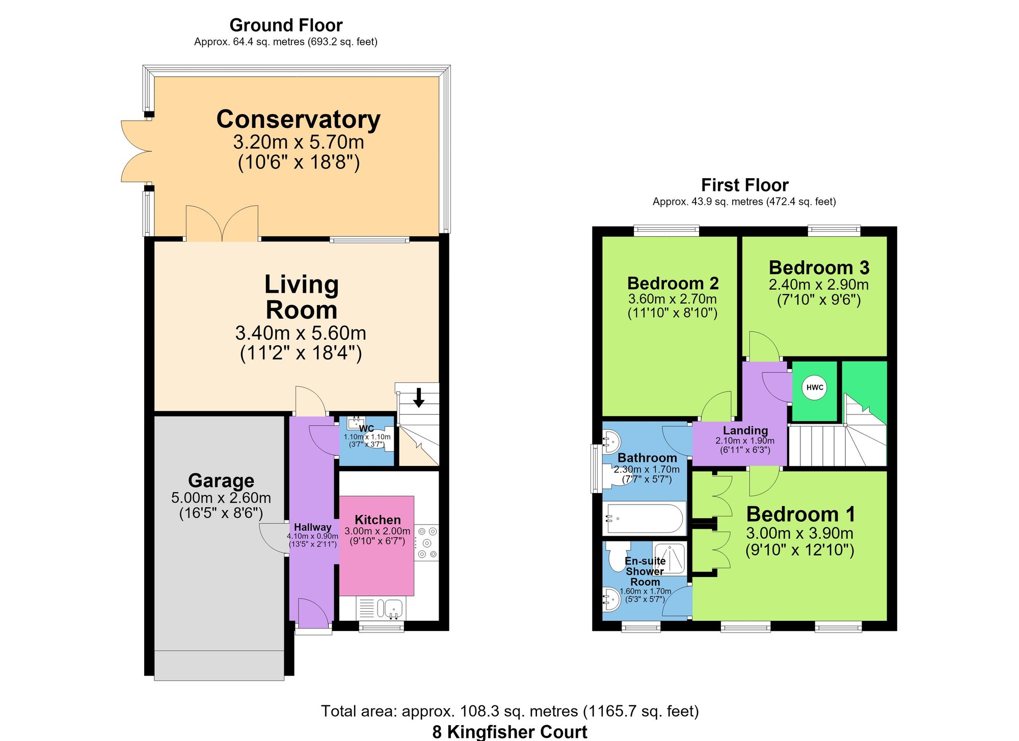 8 Kingfisher Court, Chesterfield floorplan