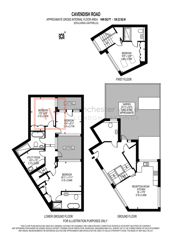 348, Cavendish Road, London floorplan