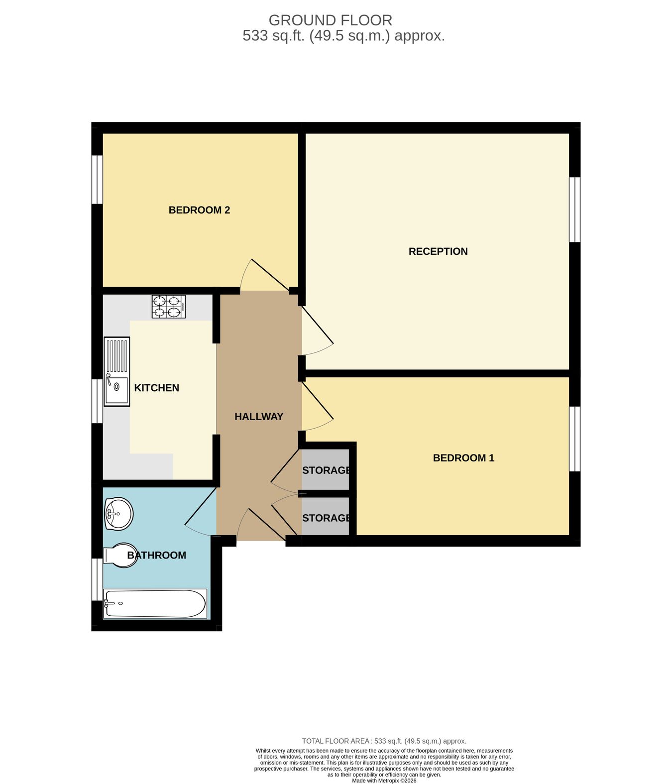 45 Marshall Court, Station Road, Taunton floorplan