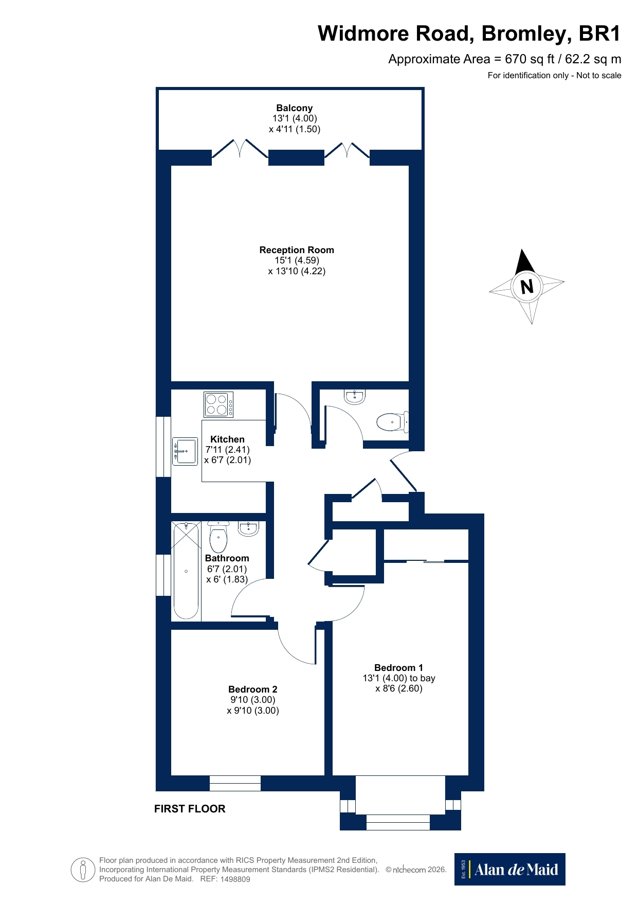 Flat 7, Eastland Court, 163A, Widmore Road, Bromley floorplan