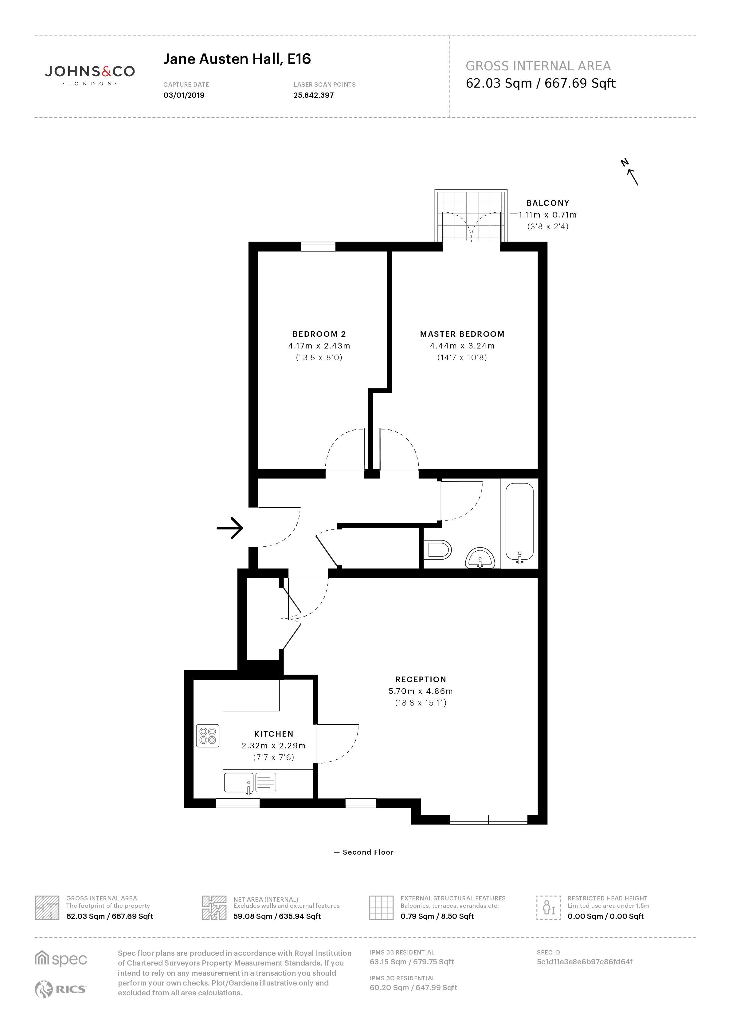 2 Bedrooms Flat for sale in Jane Austen Hall, Wesley Avenue, London E16