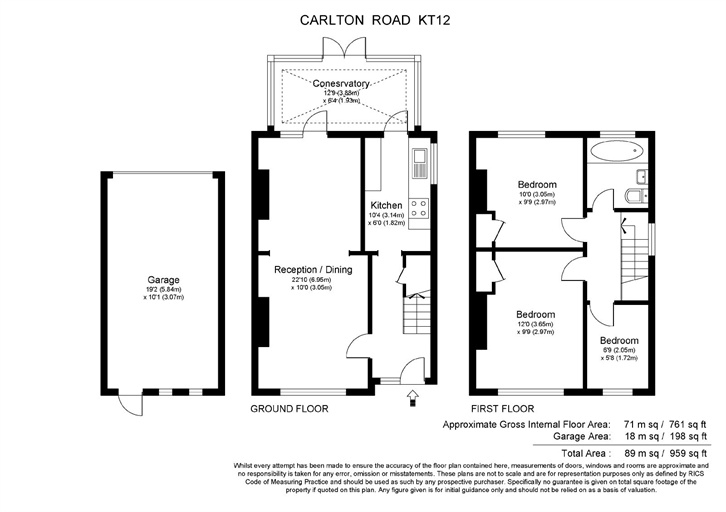 3 Bedrooms End terrace house for sale in Carlton Road, Walton-On-Thames, Surrey KT12