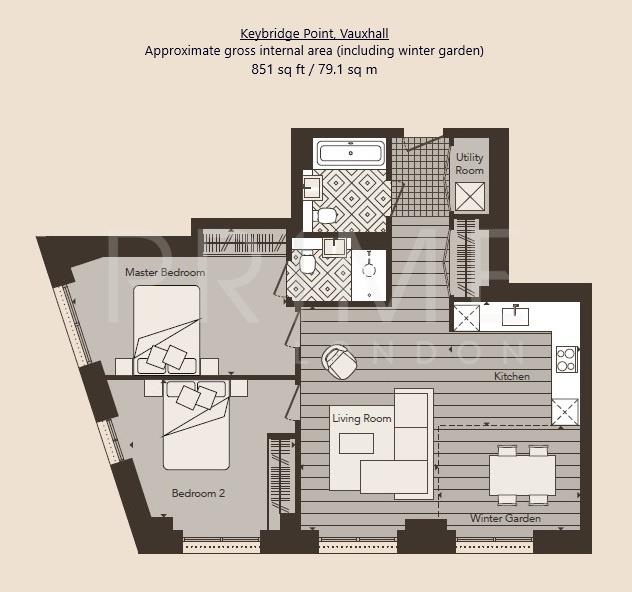 23, Keybridge Point, Nine Elms floorplan