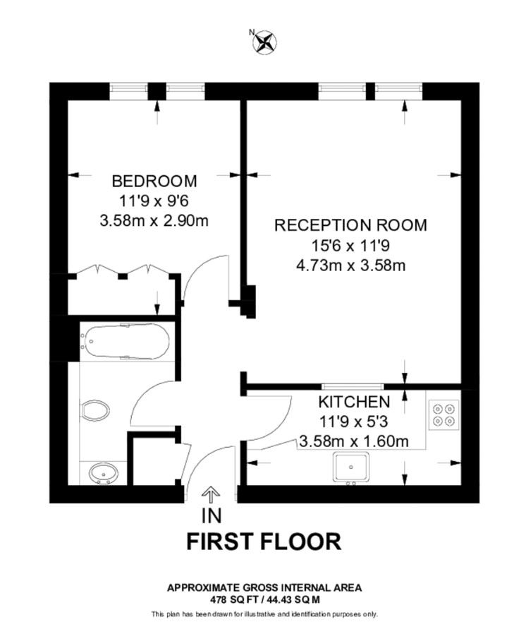 Marketing Flat 3 Carriage Lodge, London floorplan