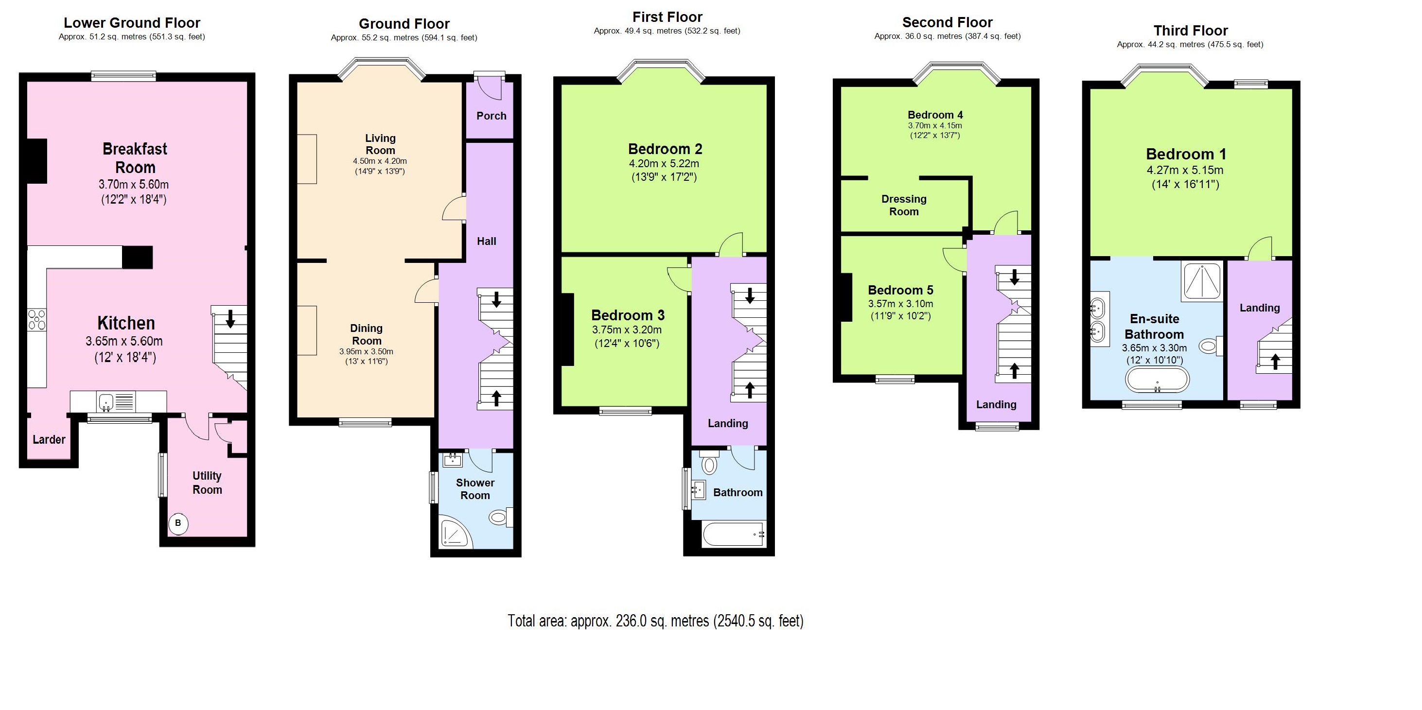 5 Bedrooms Terraced house to rent in Grafton Street, Brighton BN2