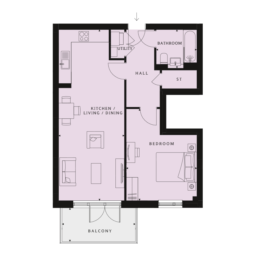 1 Bedrooms Flat for sale in 