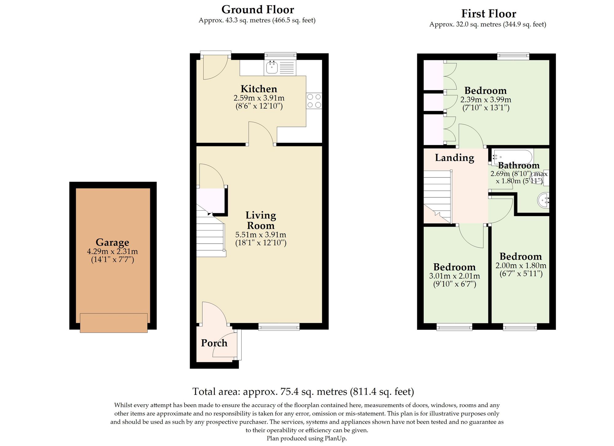 2 Clarendon Drive, Great Yarmouth floorplan