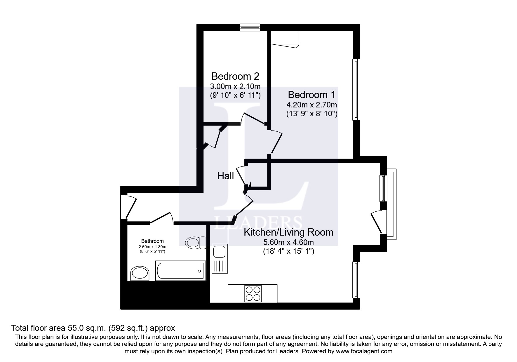 Flat 14, 197, Coxford Road, Coxford Road floorplan