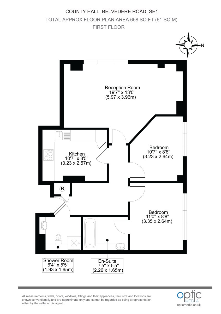 2 Bedrooms Flat to rent in Belvedere Road, London SE1