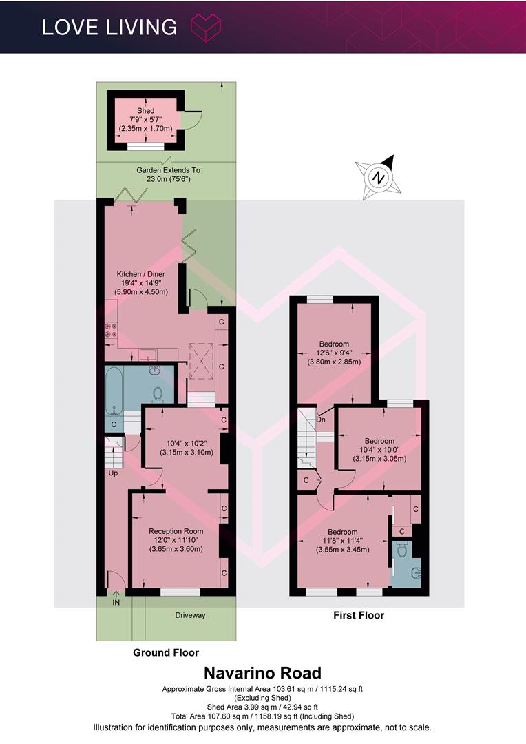 56, Navarino Road, London floorplan