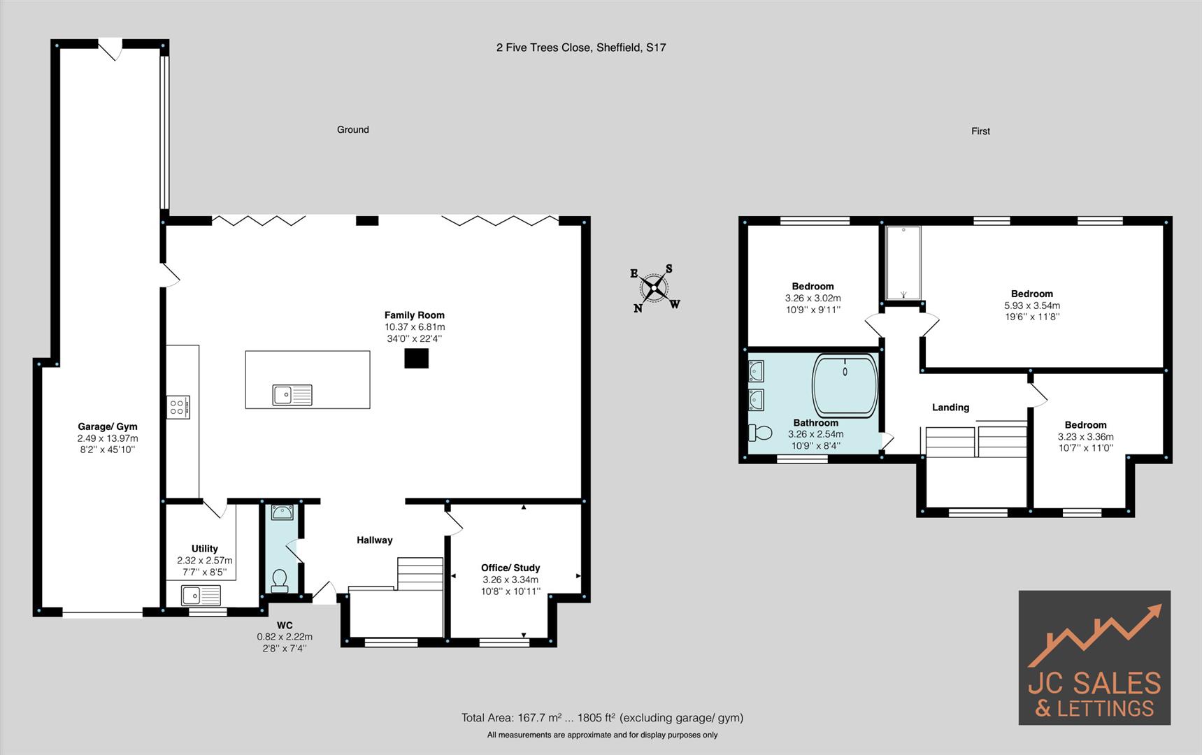 2, Five Trees Close, Sheffield floorplan