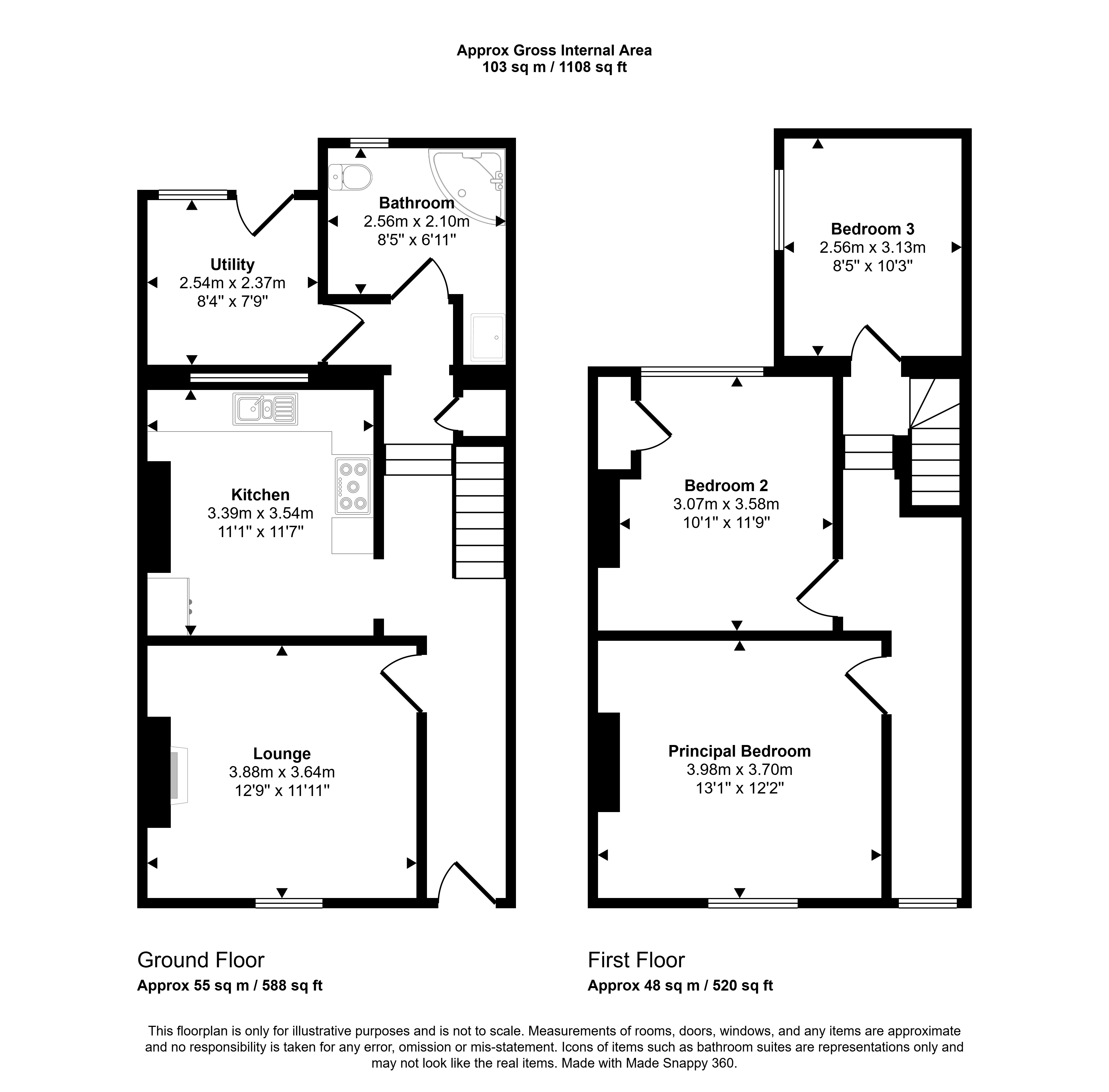 100, Warminster Road, Westbury floorplan