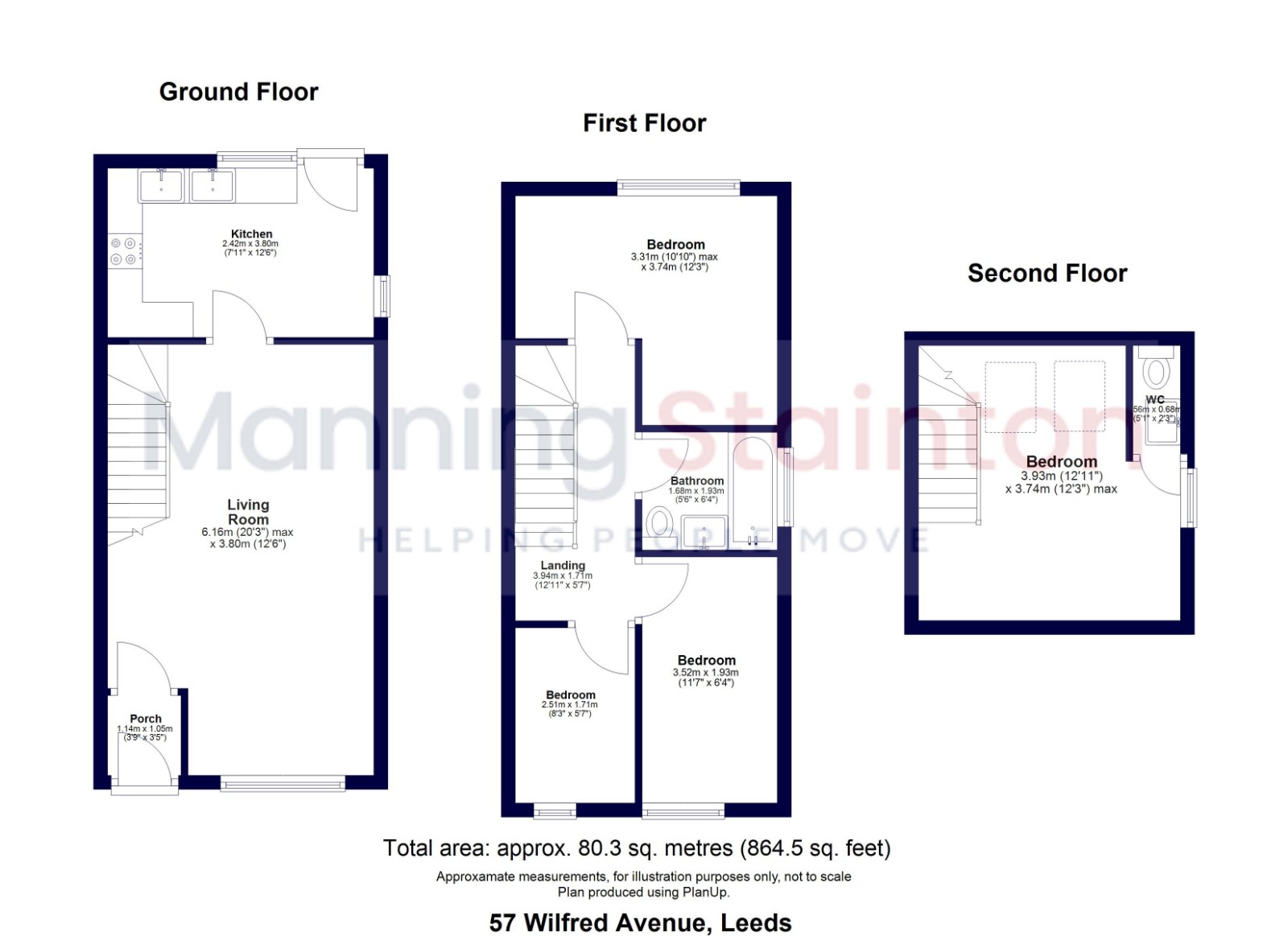 57, Wilfred Avenue, West Yorkshire floorplan