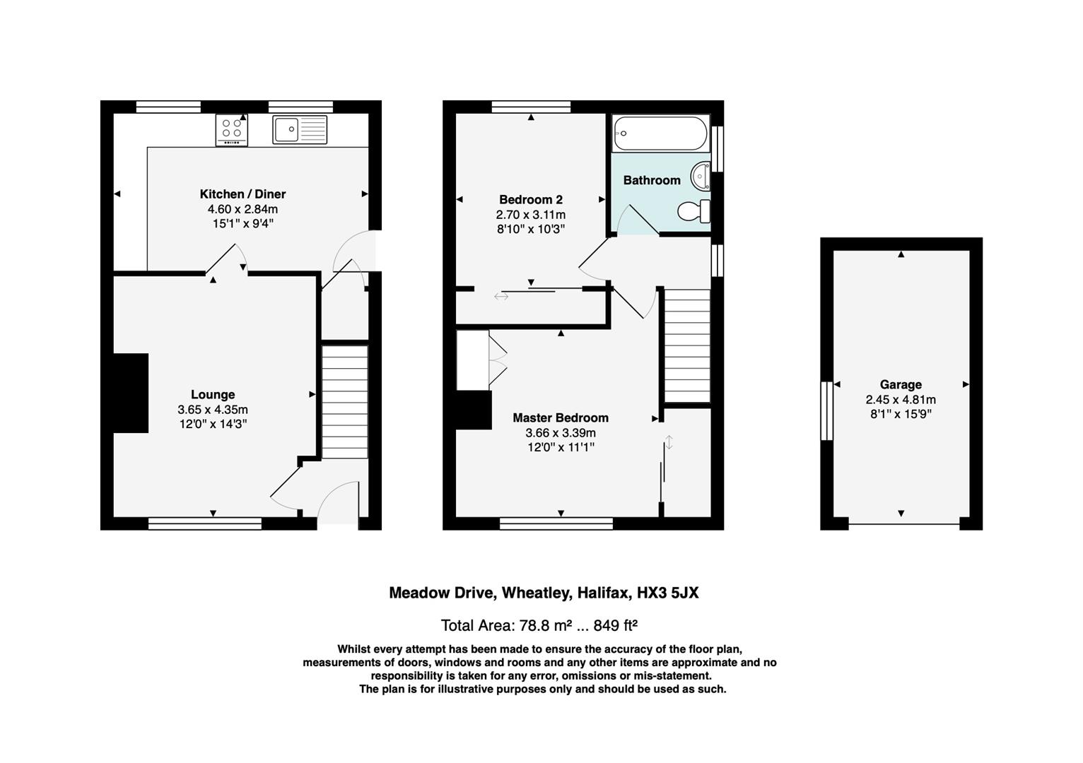 63, Meadow Drive, Halifax floorplan