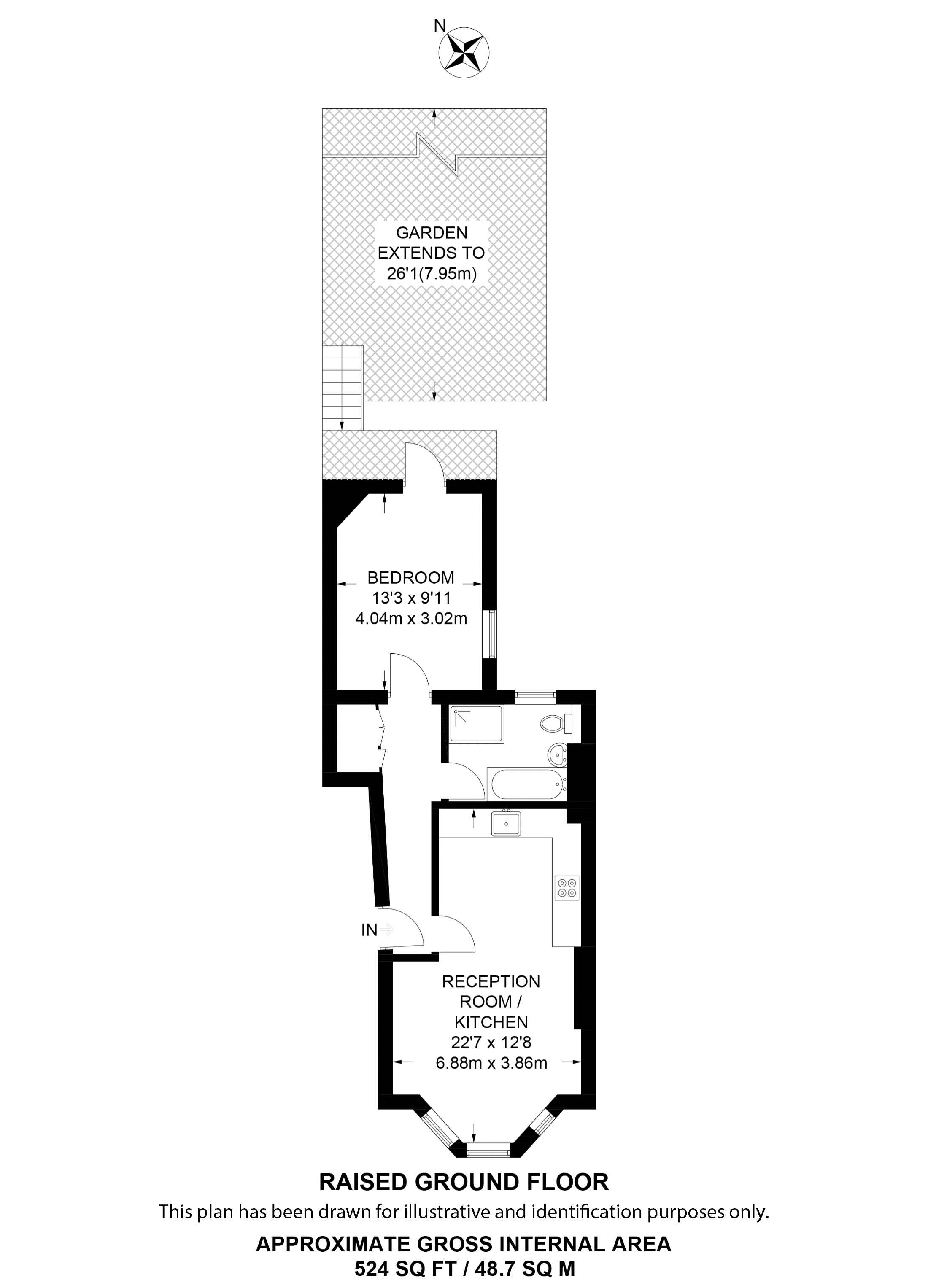 Kingsgate Road, West Hampstead, London NW6, 1 bedroom flat for sale