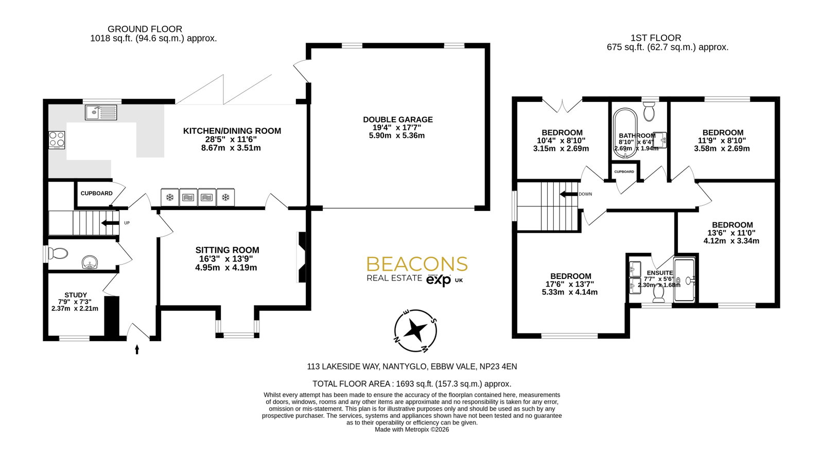 113, Lakeside Way, Ebbw Vale floorplan