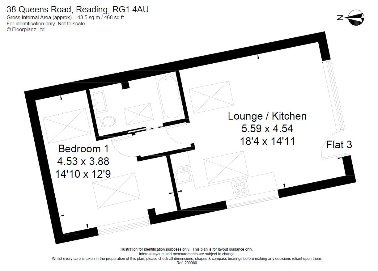 1 Bedrooms Flat to rent in Crescent House, Queens Road, Reading RG1