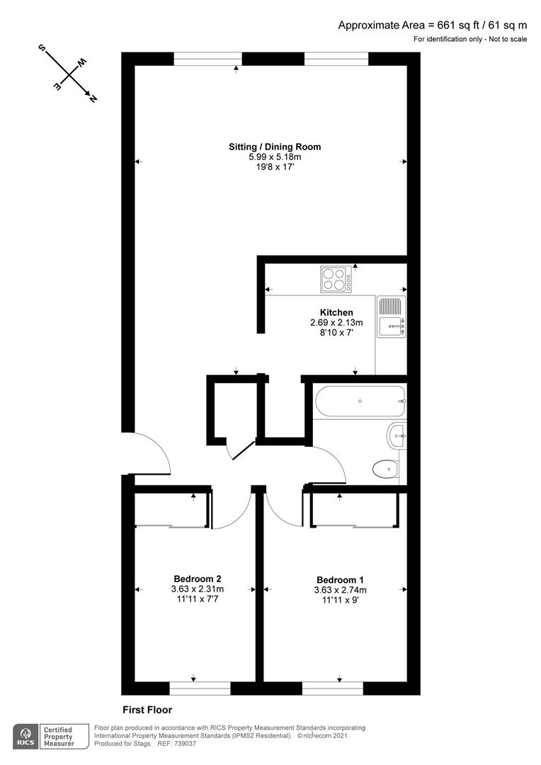 4 Taw Court, Litchdon Street, Barnstaple floorplan