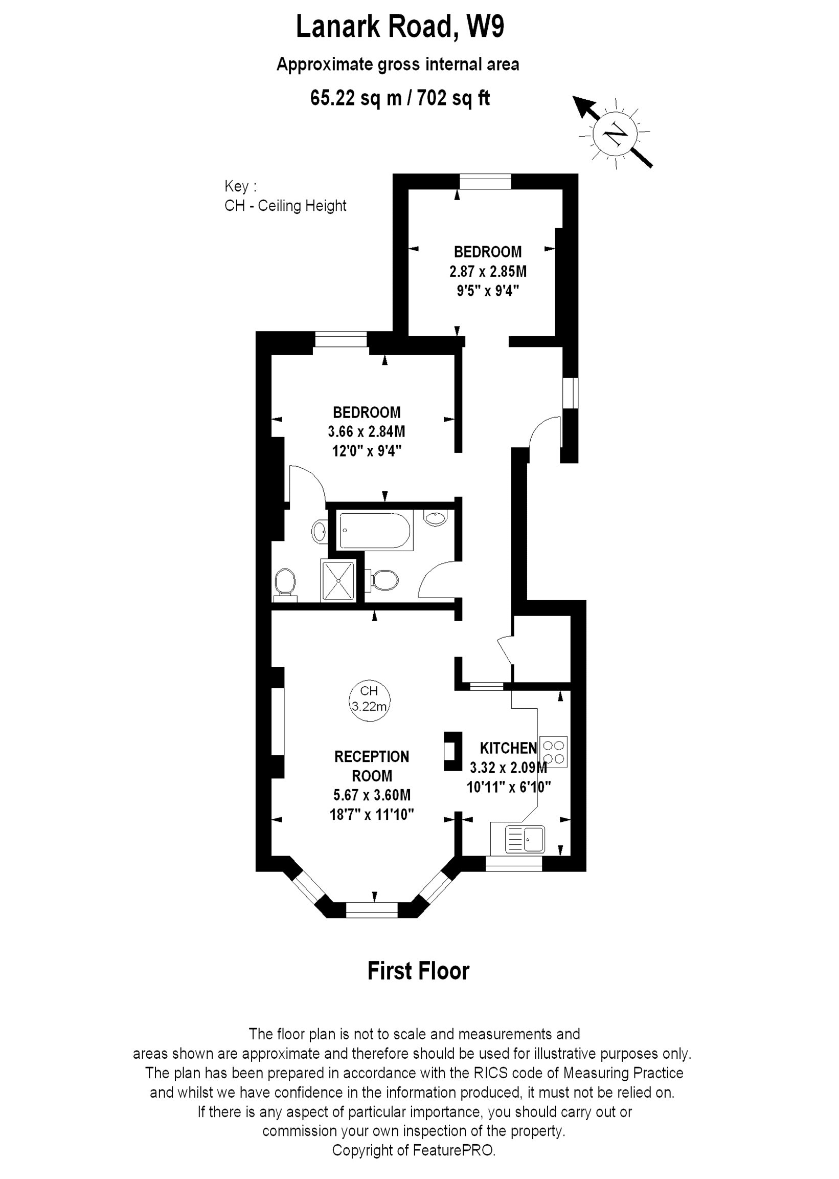 2 Bedrooms Flat for sale in Lanark Road, London W9