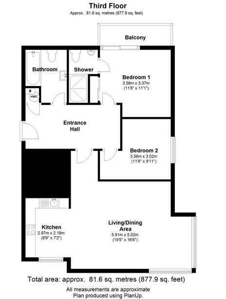 Flat 10, Hackett House, Glebe Farm Drive, Cambridge floorplan