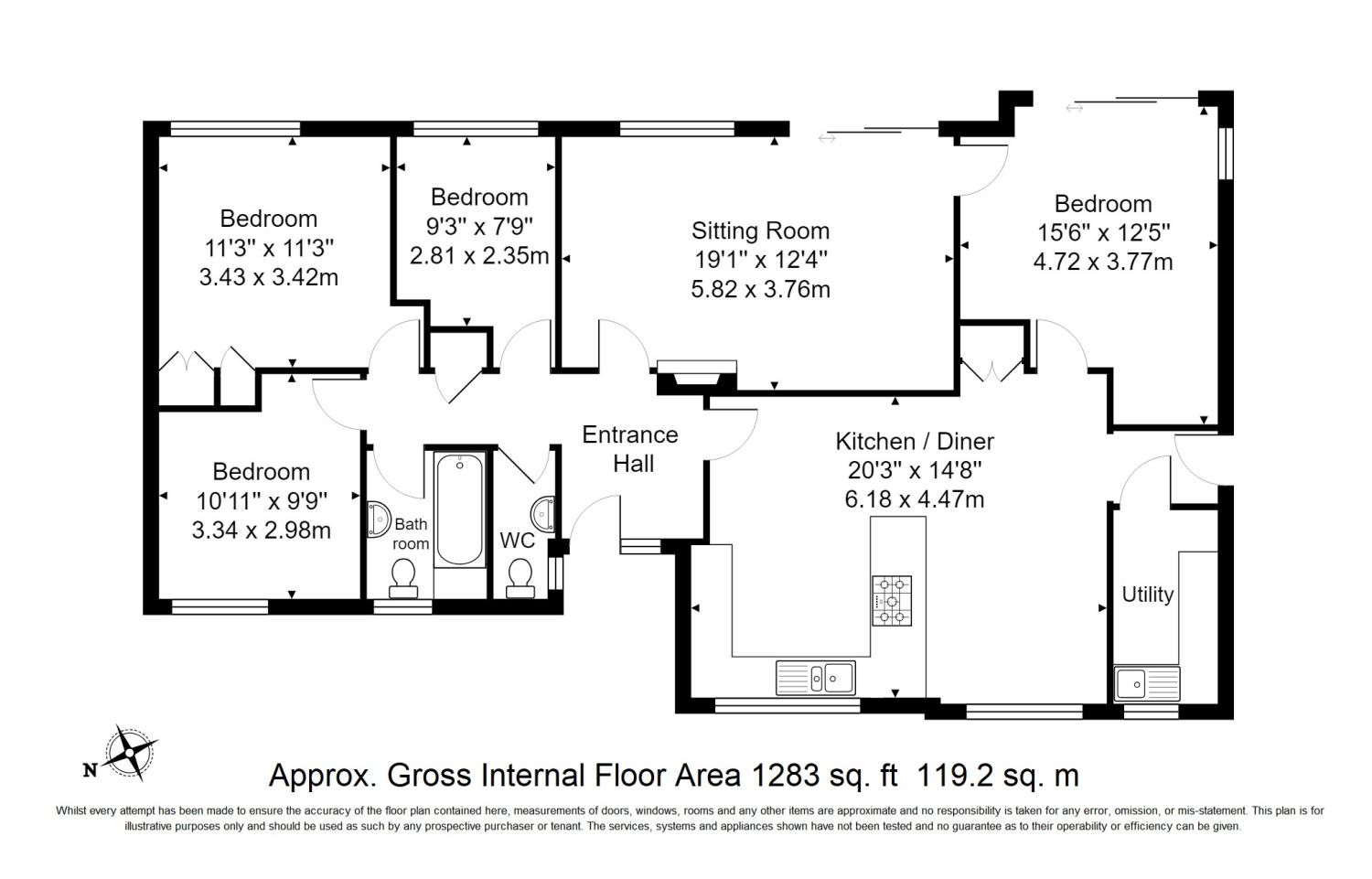 4 Bedrooms Bungalow for sale in Knightsbridge Close, Tunbridge Wells, Kent TN4