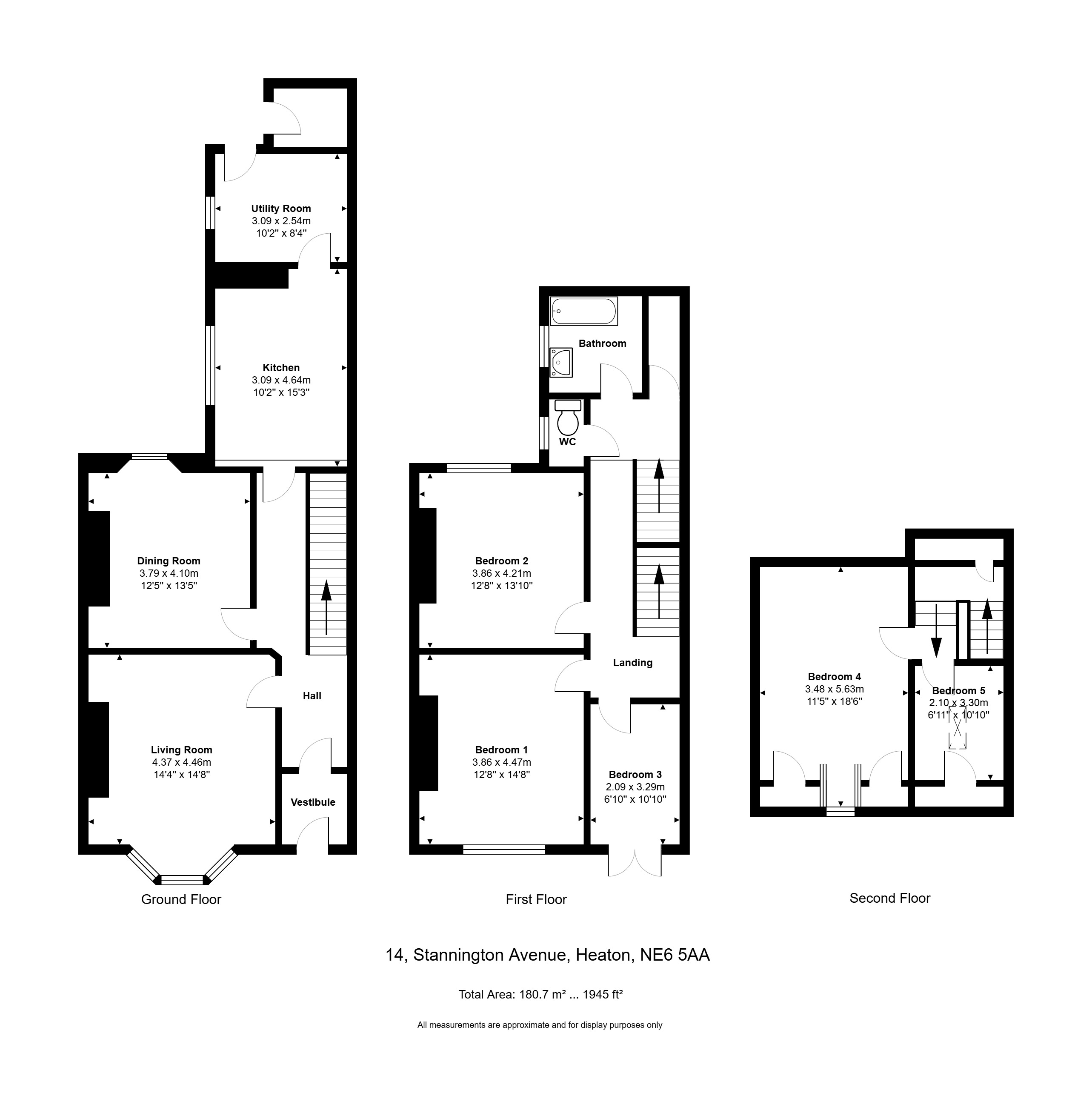 14, Stannington Avenue, Newcastle upon Tyne floorplan