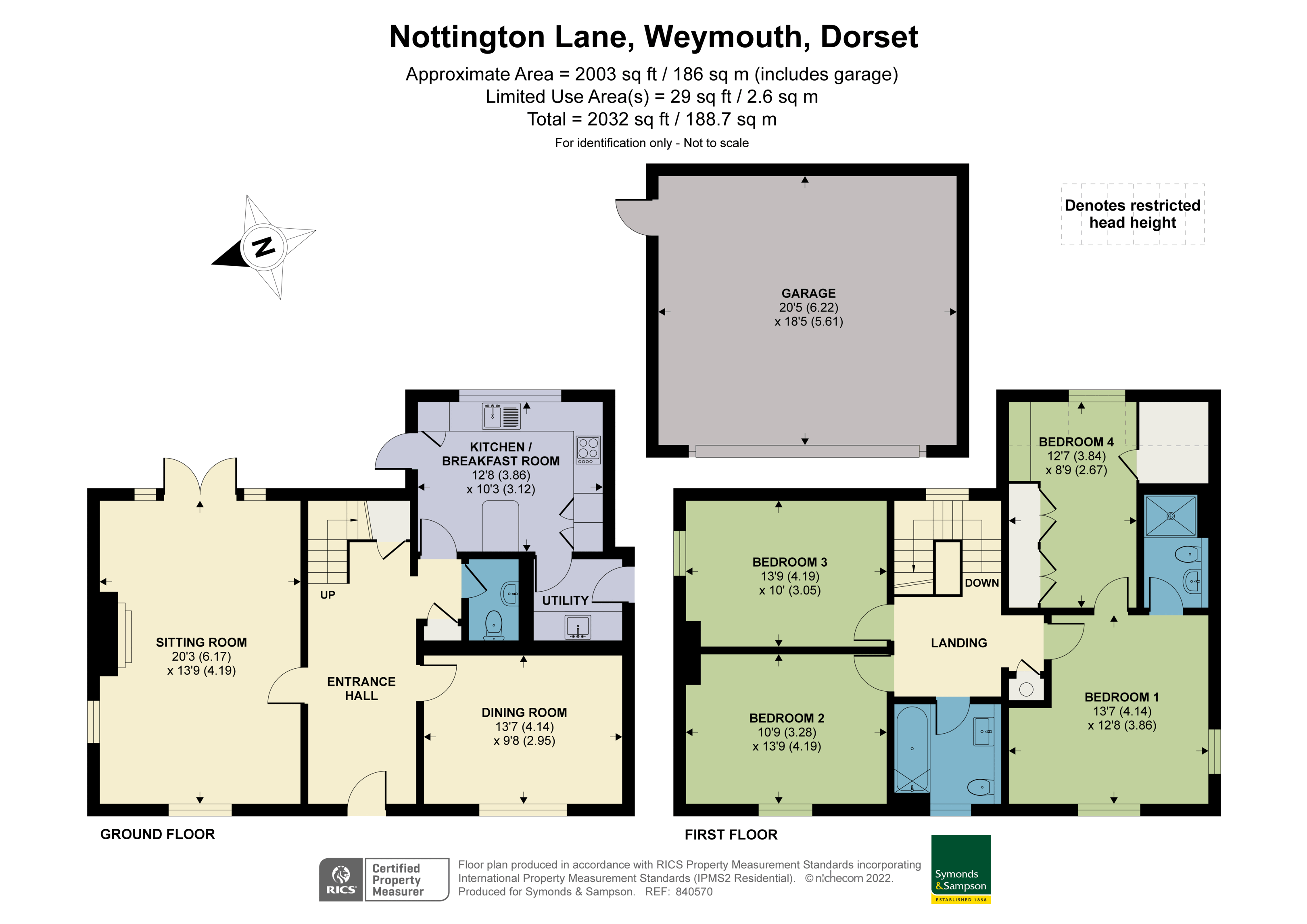 Nottington Lane, Weymouth, Dorset DT3, 3 bedroom detached house for