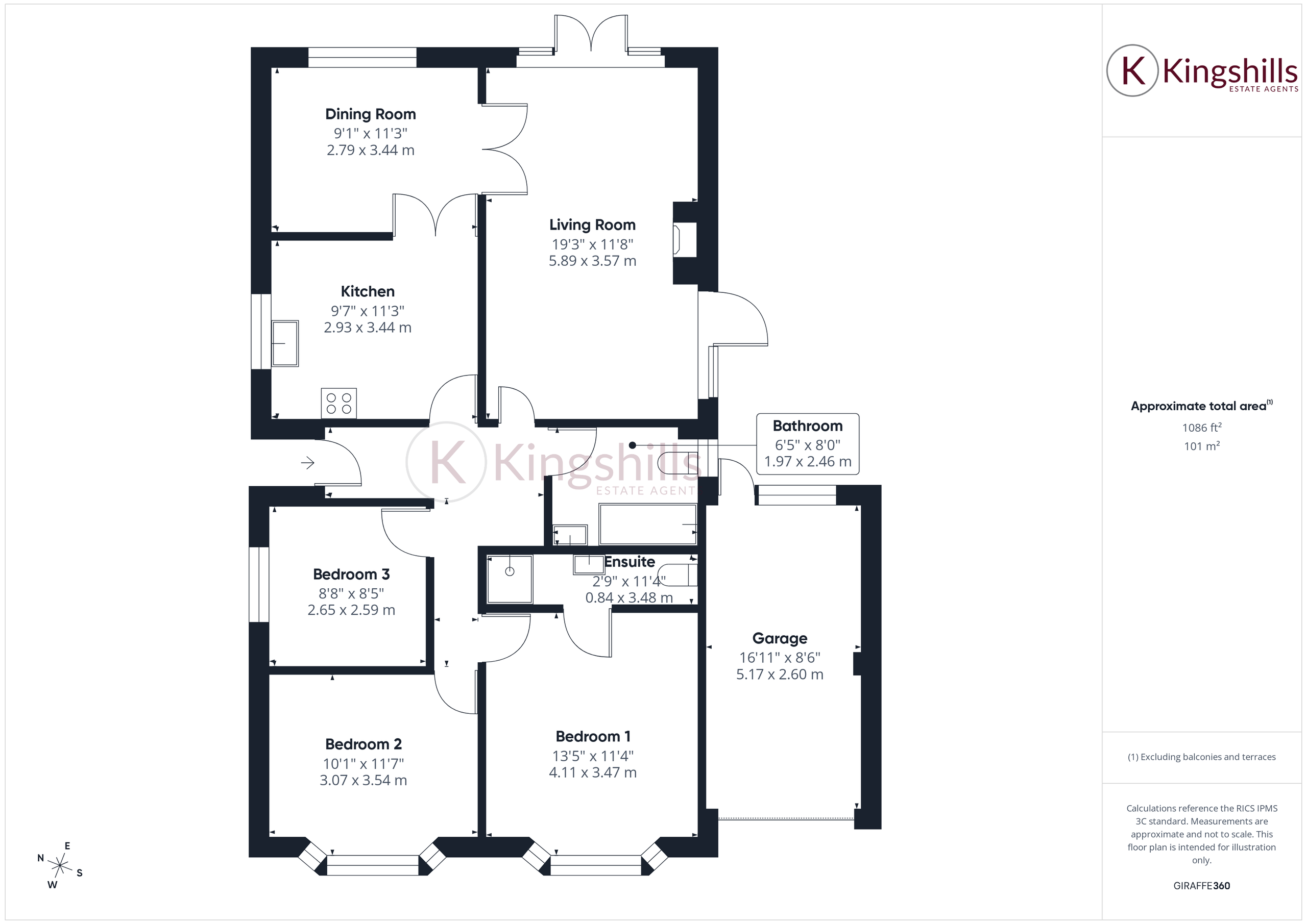 1, Honey Way, Walters Ash, Buckinghamshire, HP14 4TT floorplan