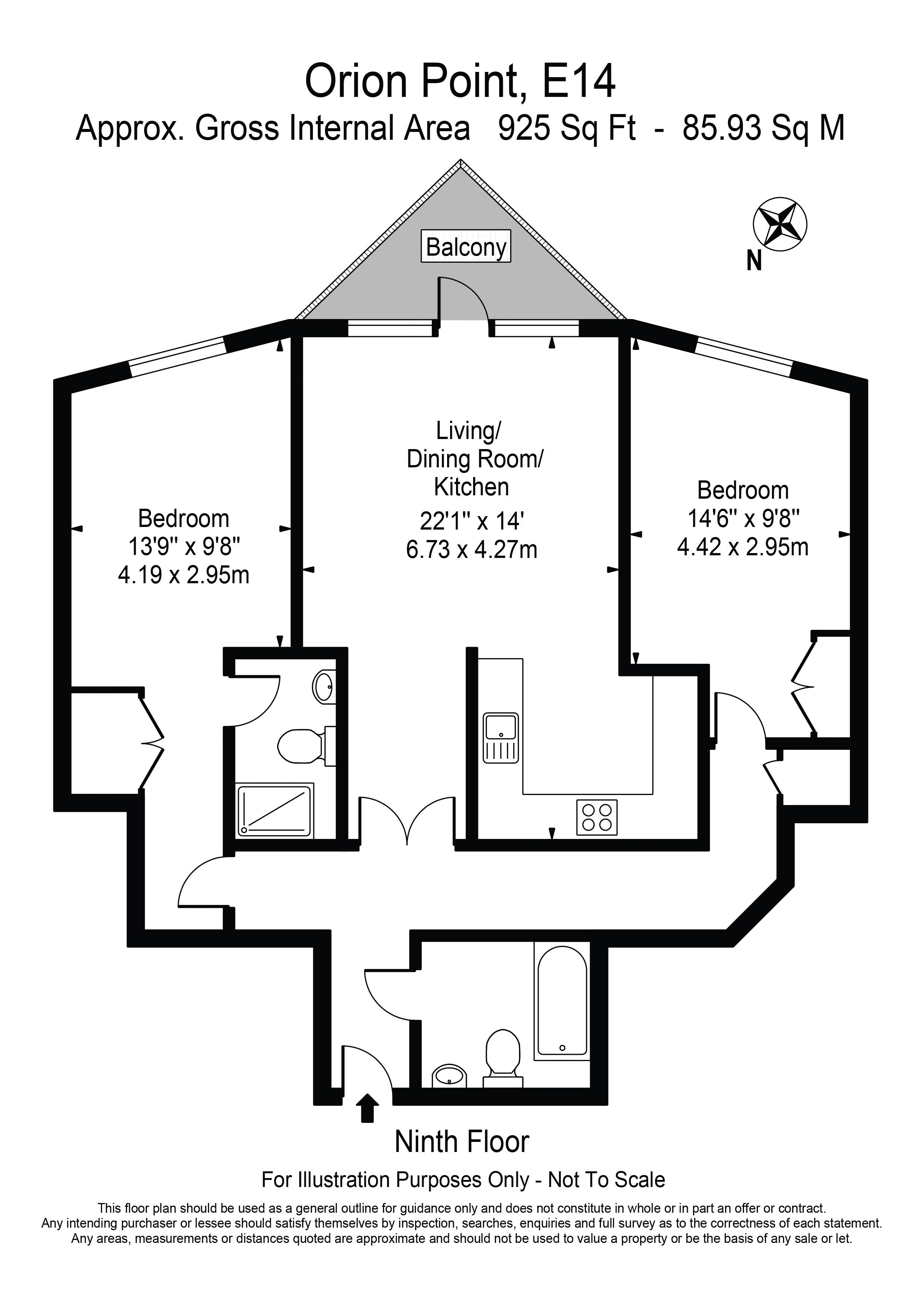 2 Bedrooms Flat for sale in Orion Point, Isle Of Dogs E14