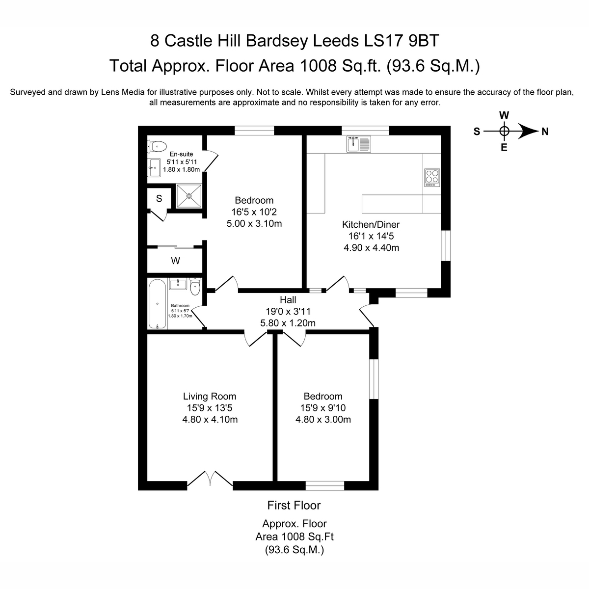 Flat 8, Castle Hill, Woodacre Lane, Leeds floorplan
