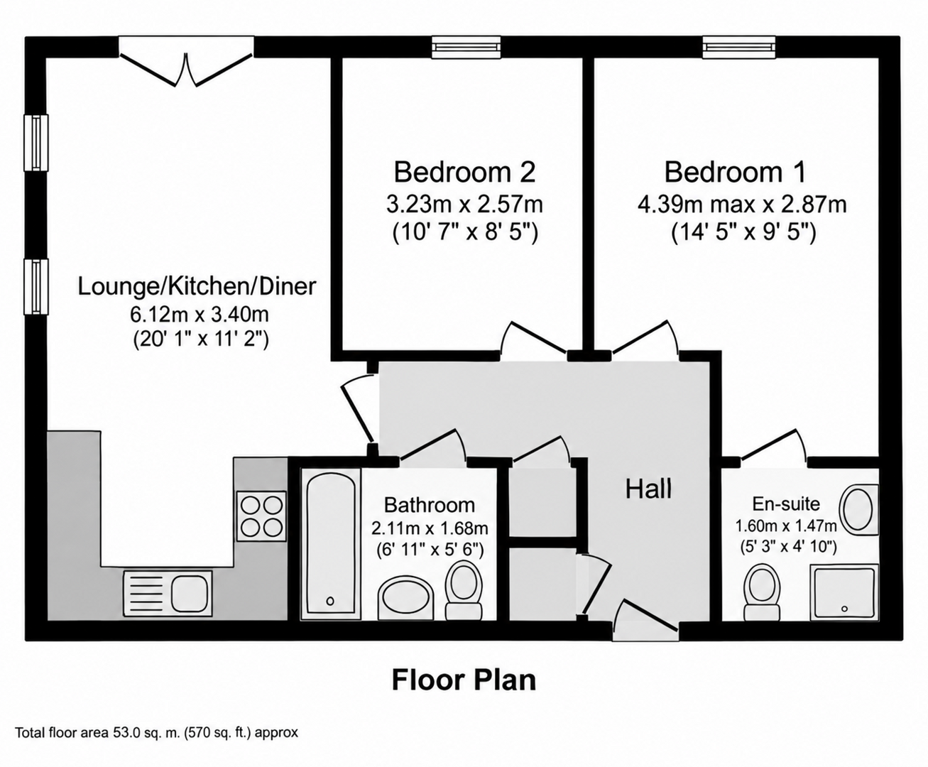Flat 2, 25, Pavilion Close, Leicester floorplan
