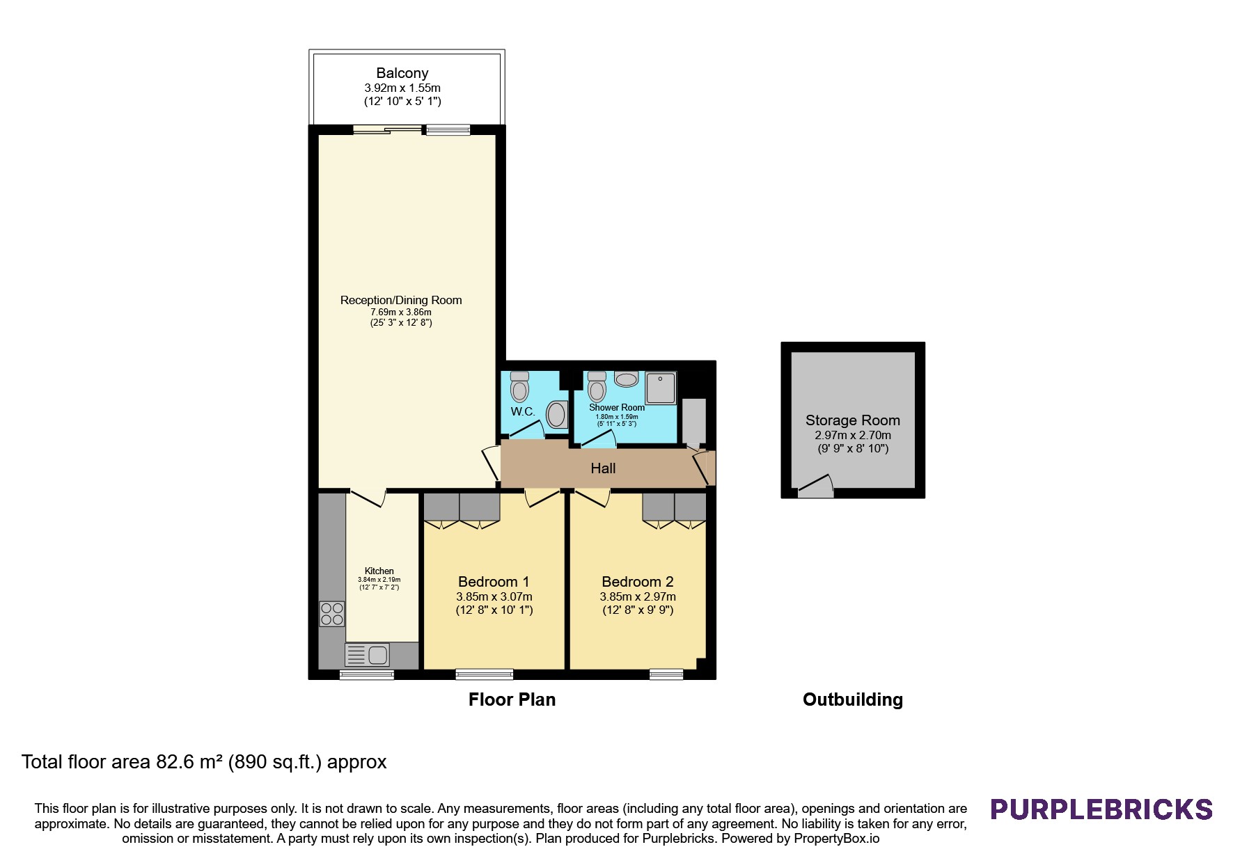 Flat 14 Rosebank, Holyport Road, London floorplan