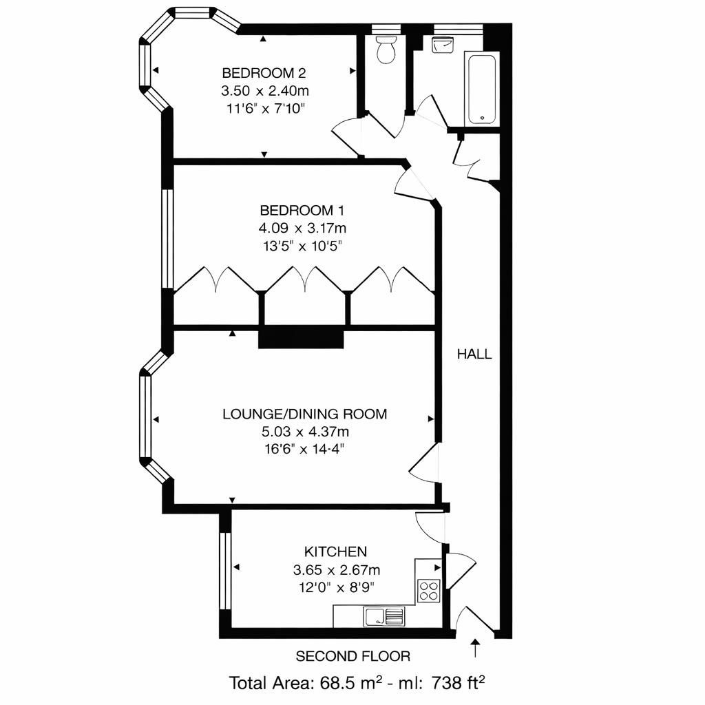 Flat 48, Seymour Court, Whitehall Road, London floorplan