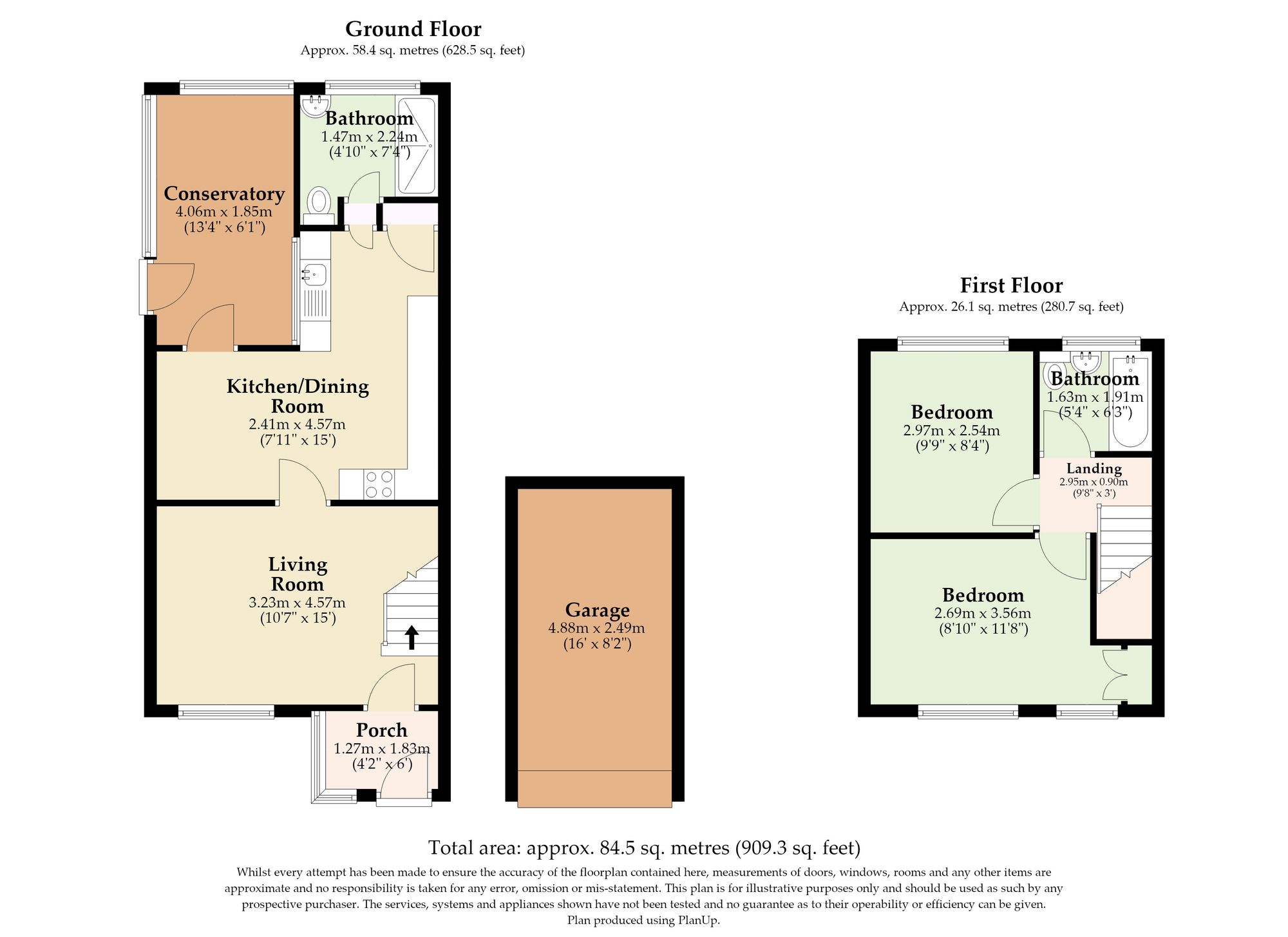 88 Catchpole Close, Lowestoft floorplan