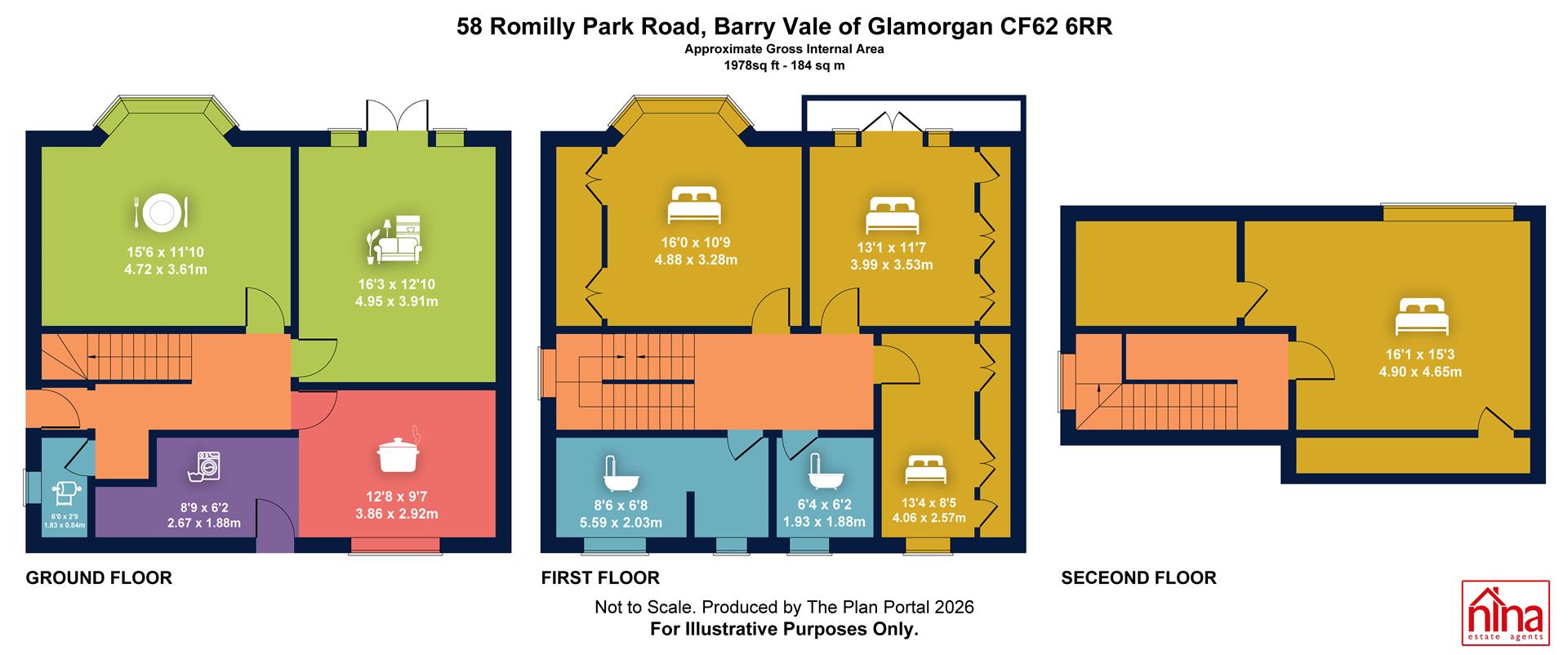 58, Romilly Park Road, Barry floorplan