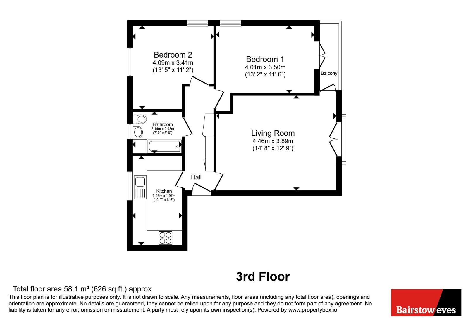 Apartment 6, 1, Dearman Crescent, Kent floorplan