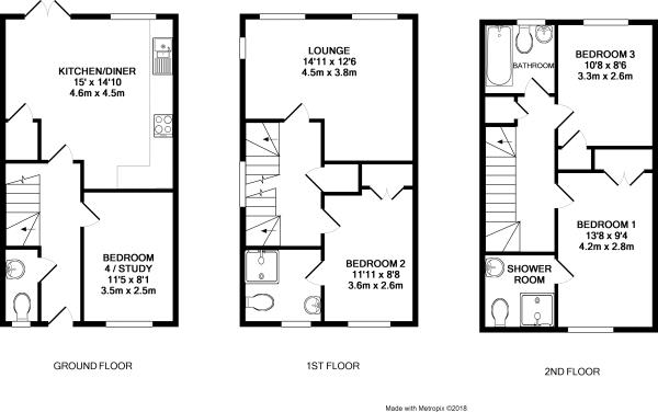 4 Bedrooms Town house for sale in Rowan Way, Angmering, Littlehampton BN16