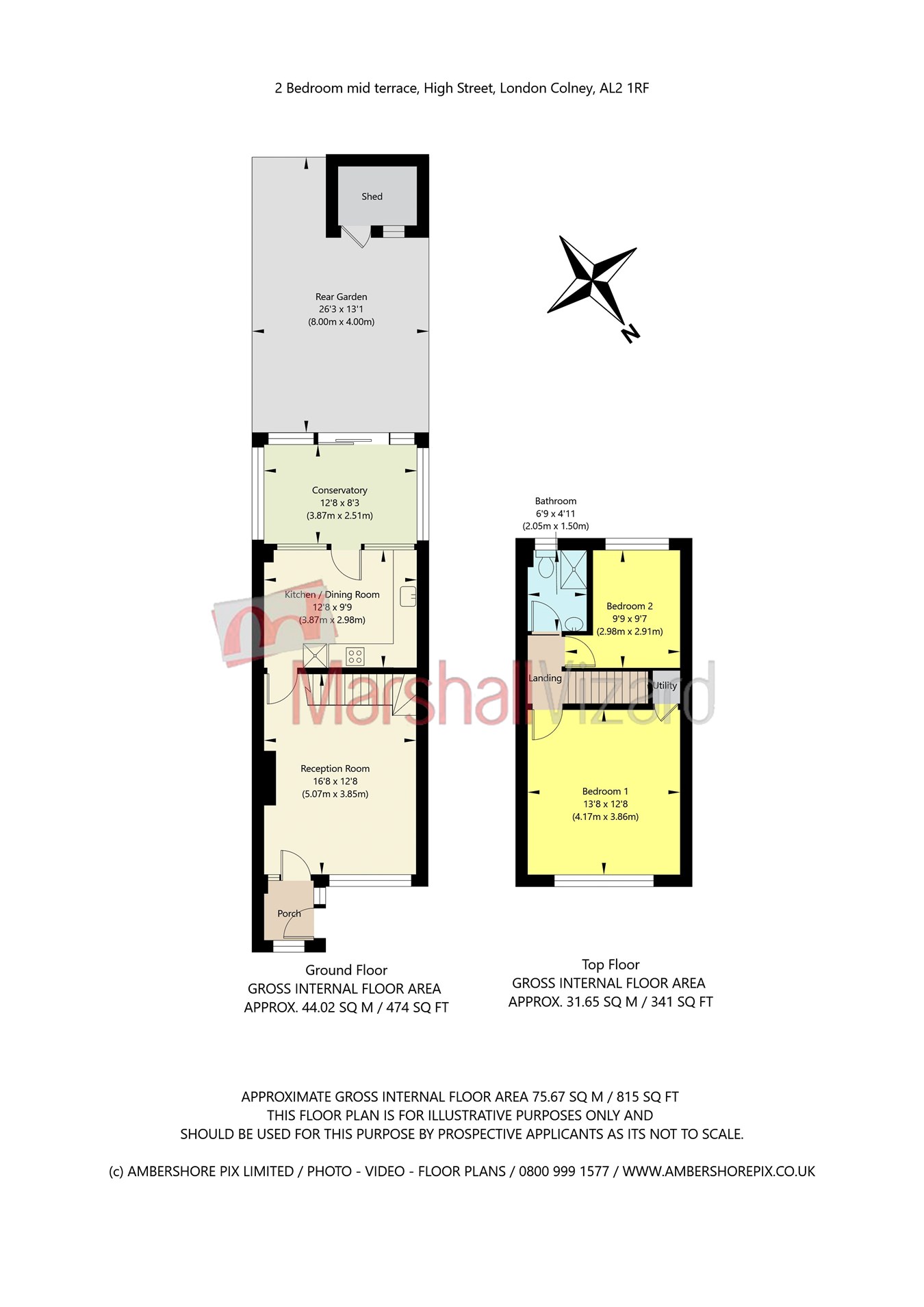 High Street, London Colney, St Albans AL2, 2 bedroom terraced house for