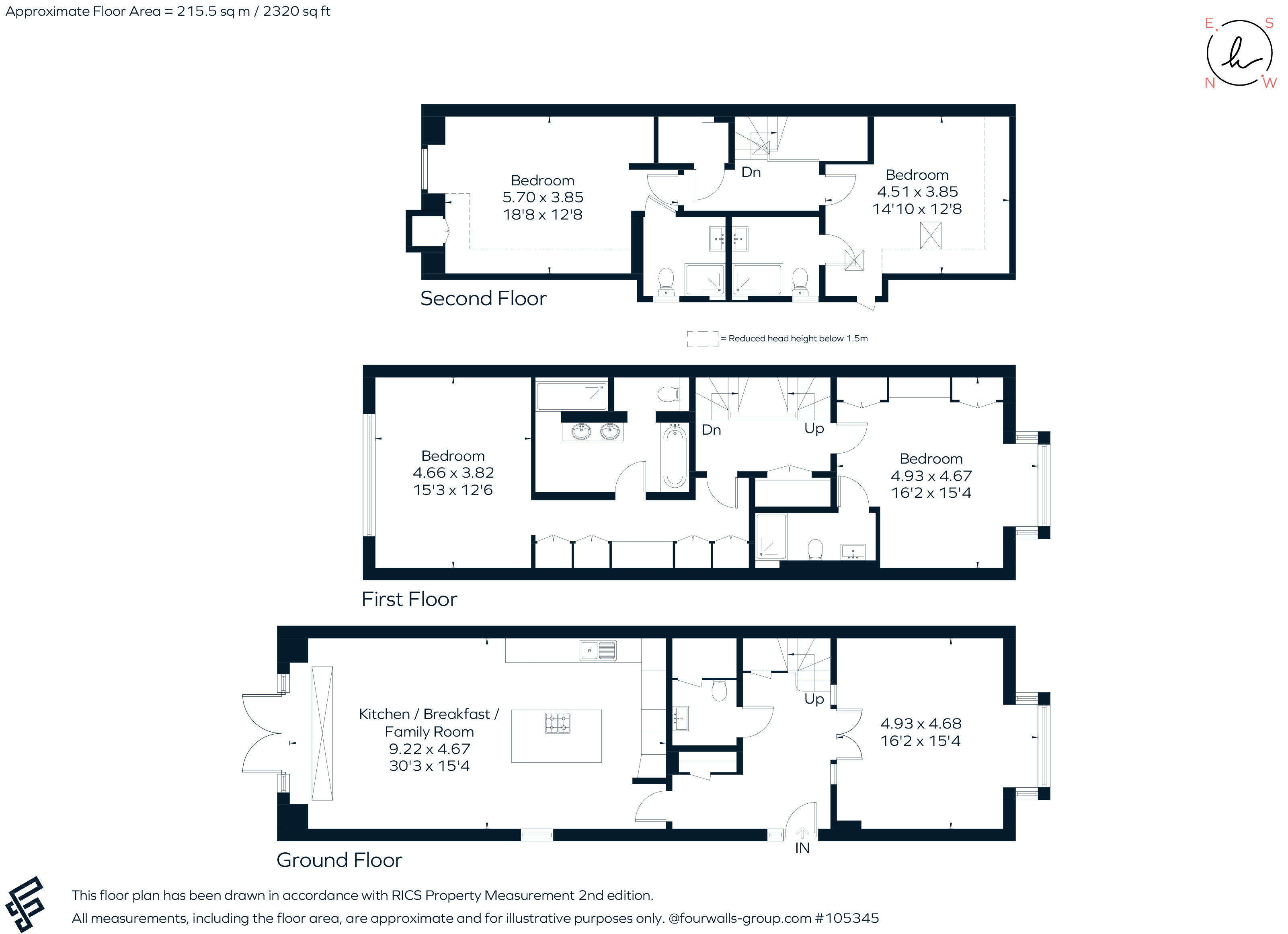 No. 1 Ronmar Place, No. 1 Ronmar Place, Oxshott floorplan