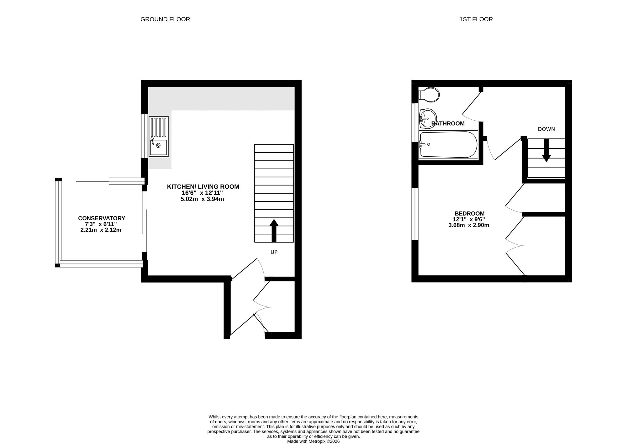 3 Melrose Close, Southsea floorplan