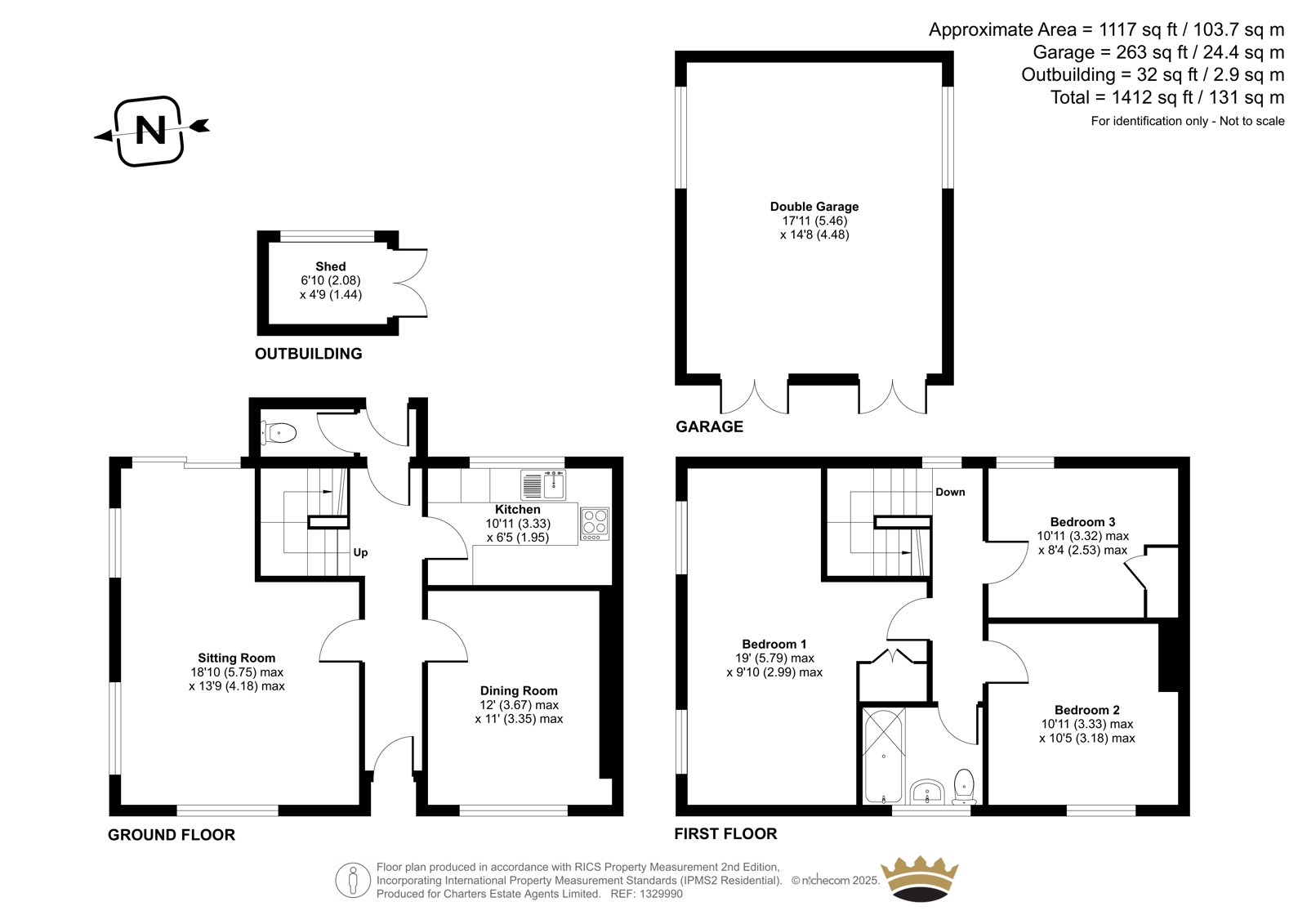 Itchen Vale, 2 Ladycroft Cottages,, Ladycroft, Hampshire floorplan