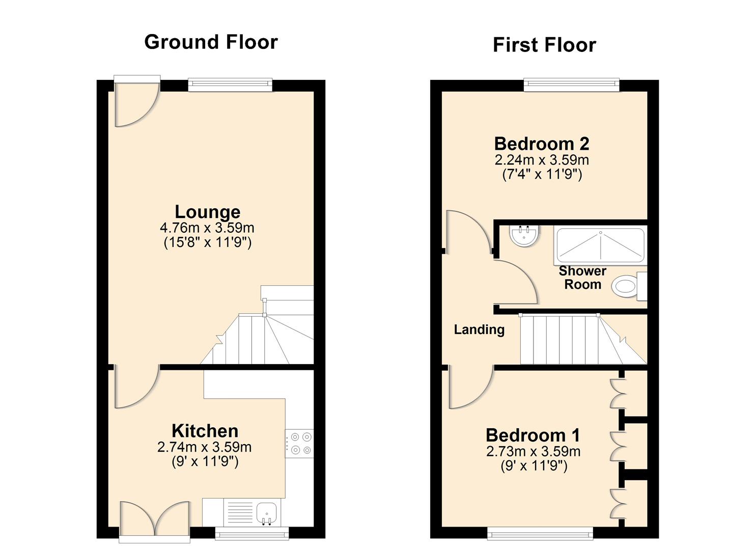 8, Darnholm Court, Hull floorplan