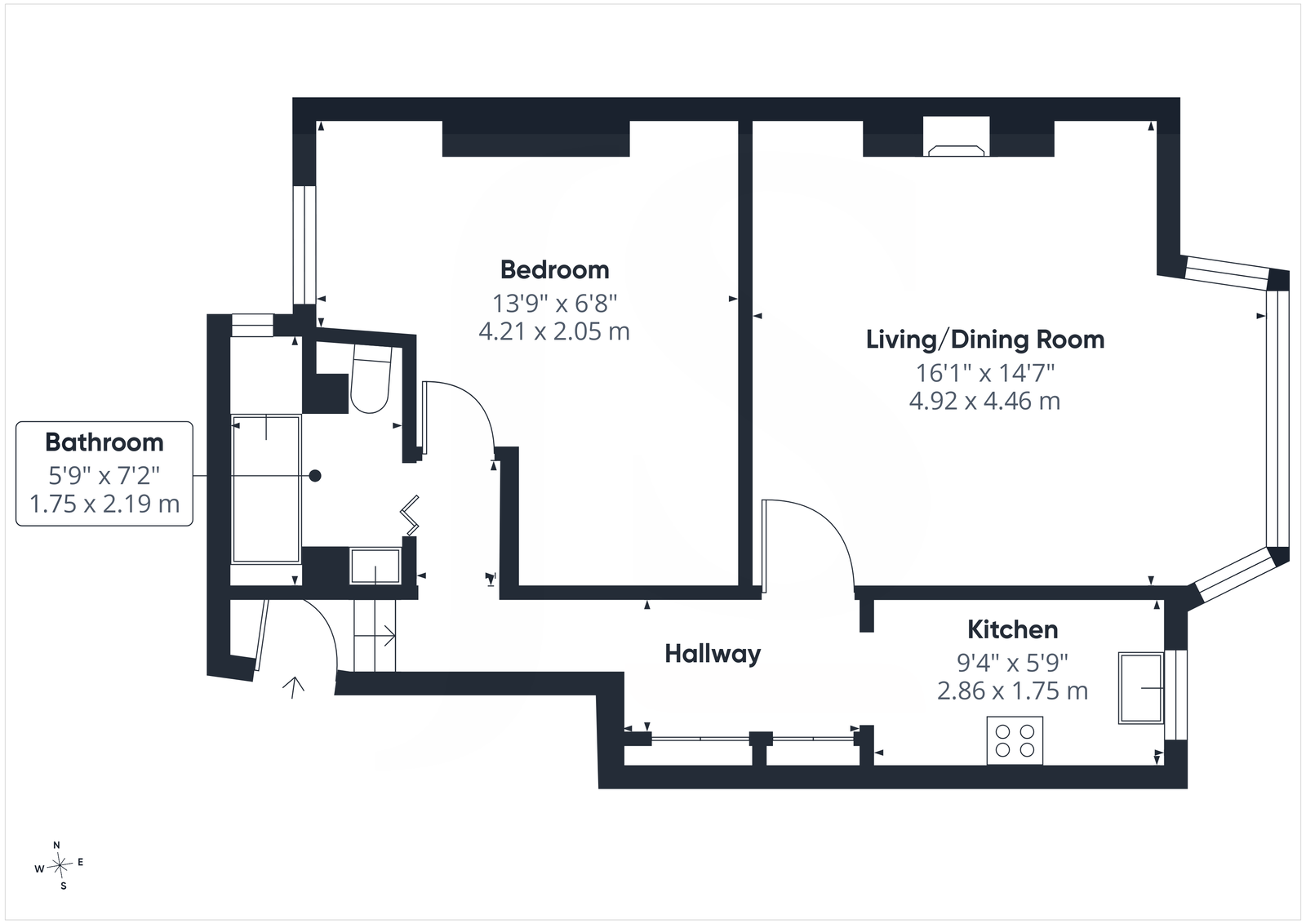 23,Flat 2, Shakespeare Road, West Worthing floorplan