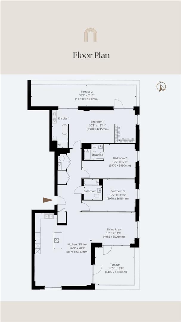 Flat 16 Hawking House, 14, Cornforth Lane, Mill Hill floorplan