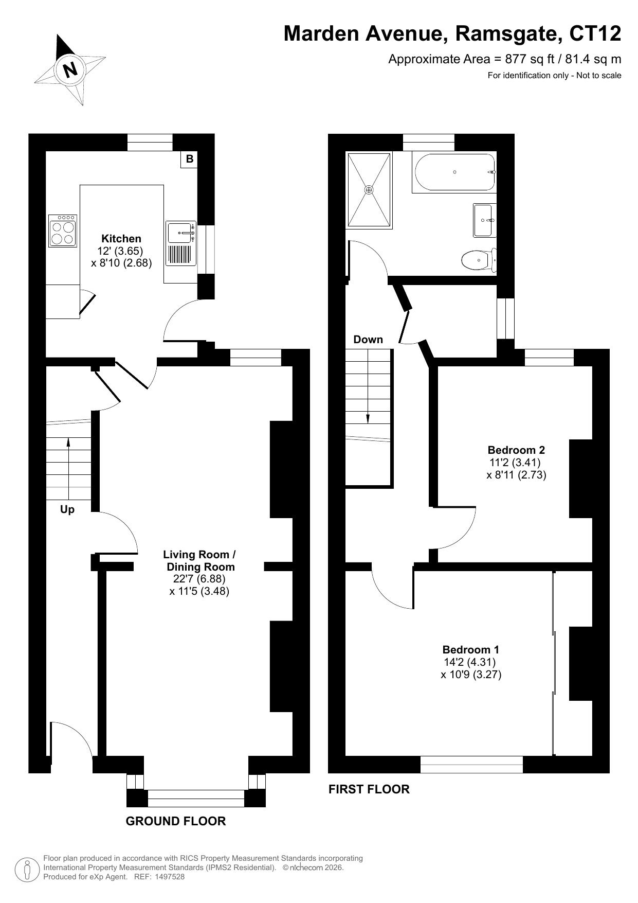 14, Marden Avenue, Ramsgate floorplan