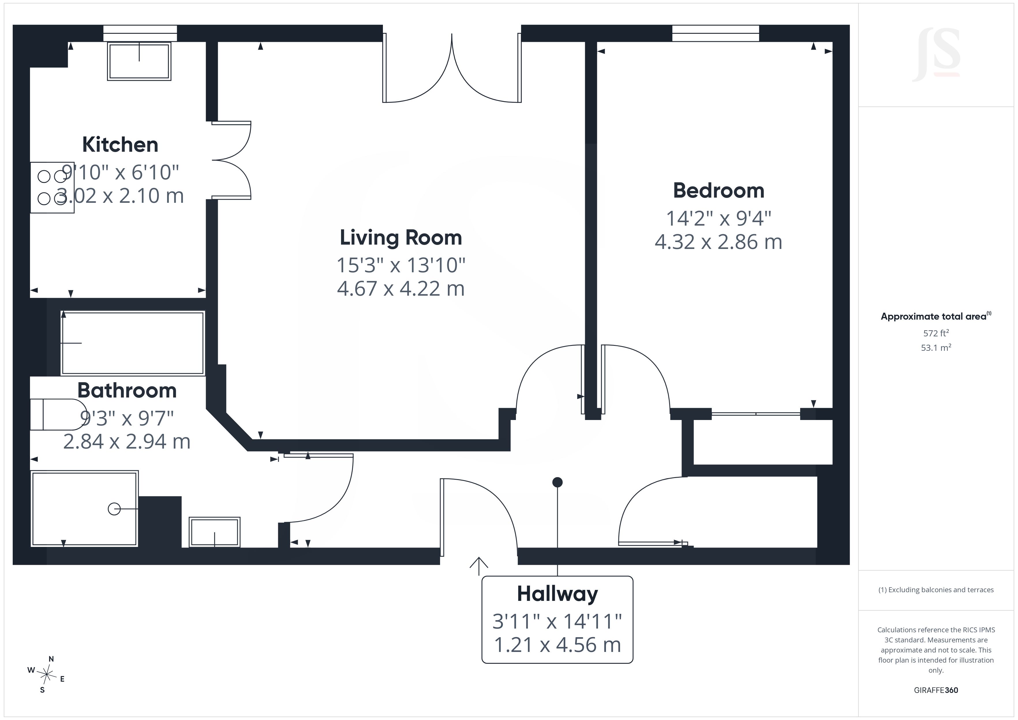 29 Amelia Court, Union Place, Worthing floorplan