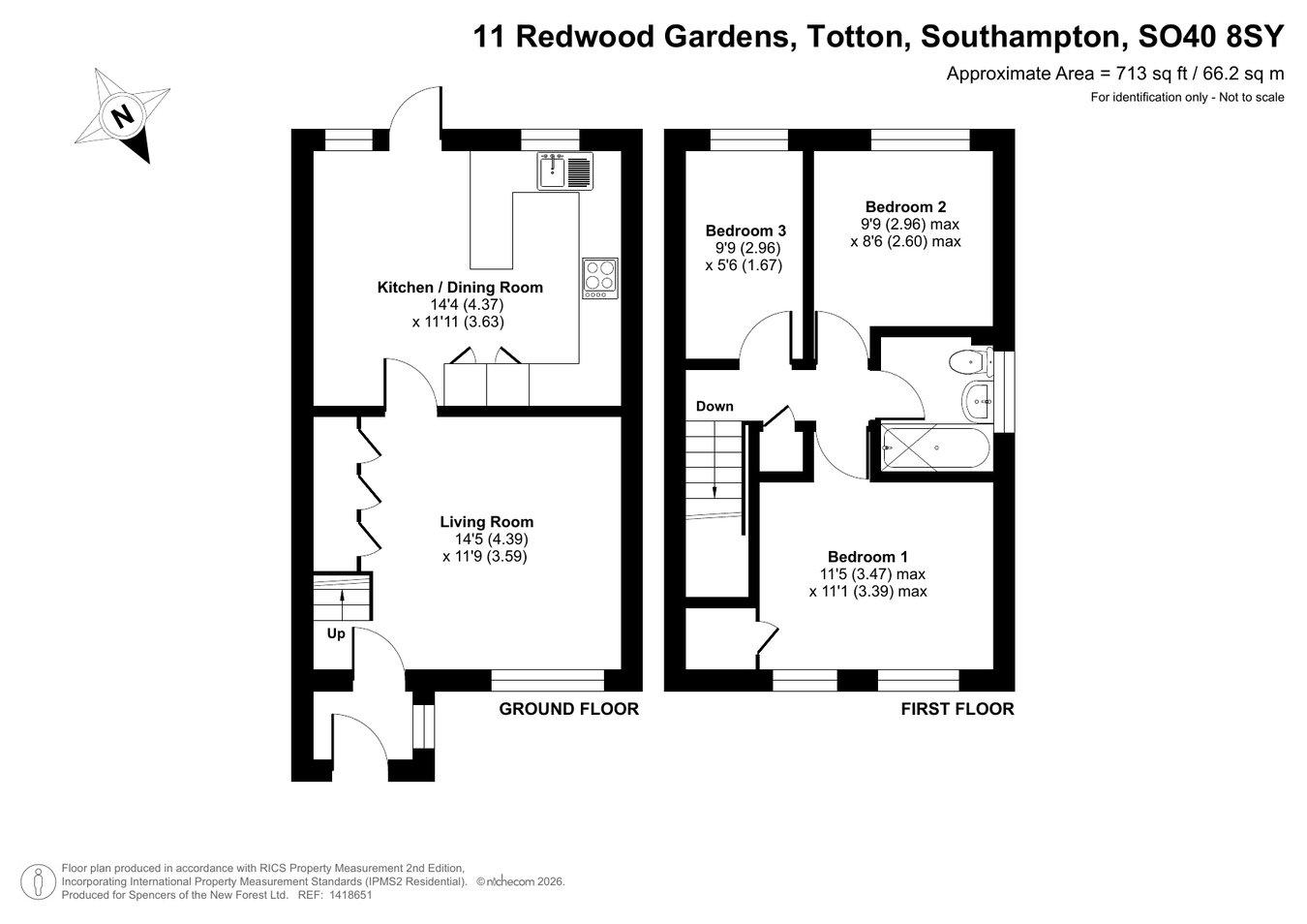 11, Redwood Gardens, Southampton floorplan