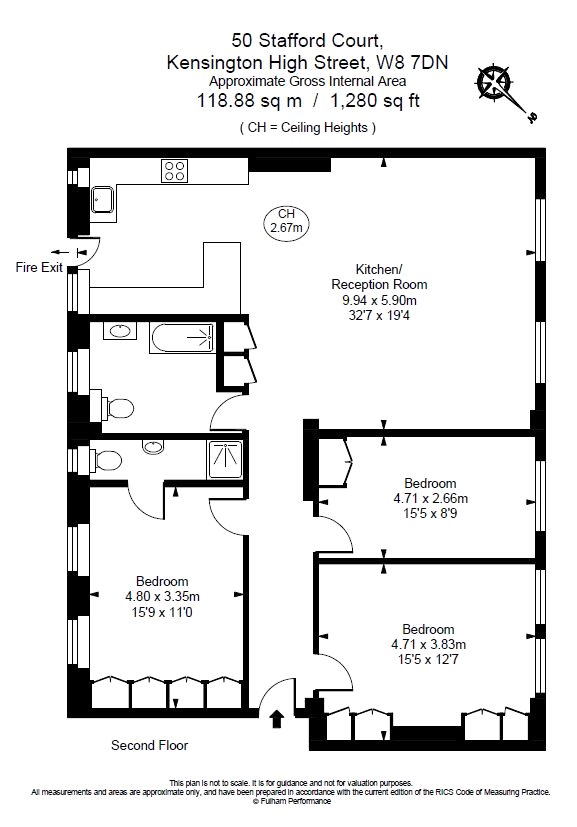 3 Bedrooms Flat to rent in Stafford Court, Kensington High Street, London W8