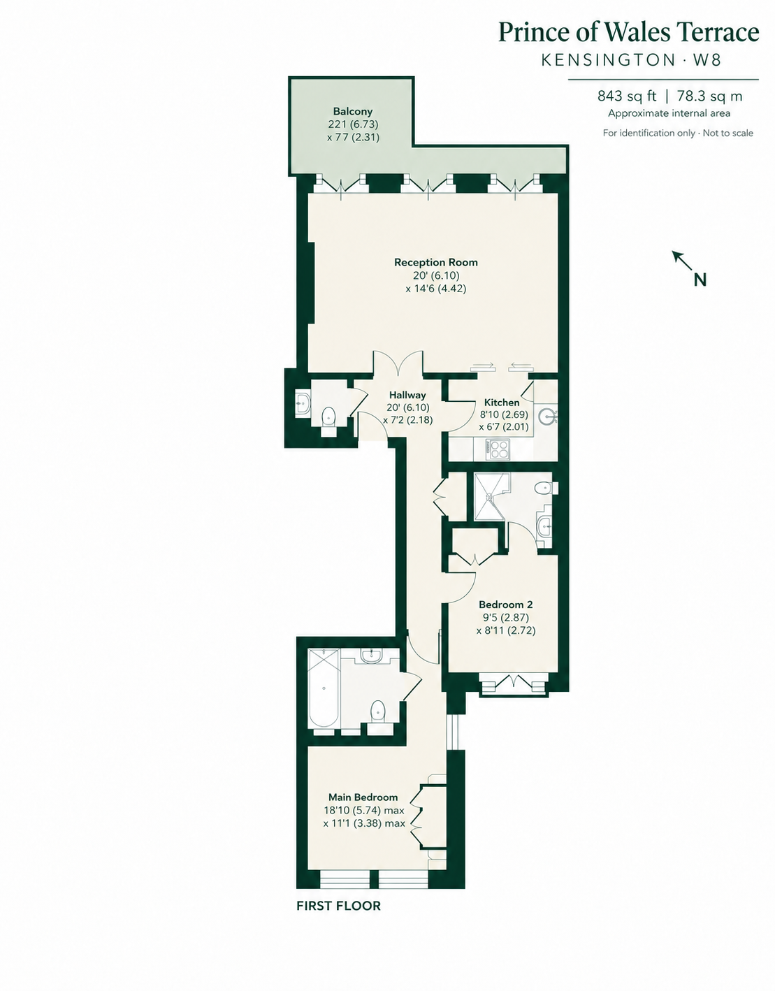 Apartment 5, Prince of Wales Terrace floorplan