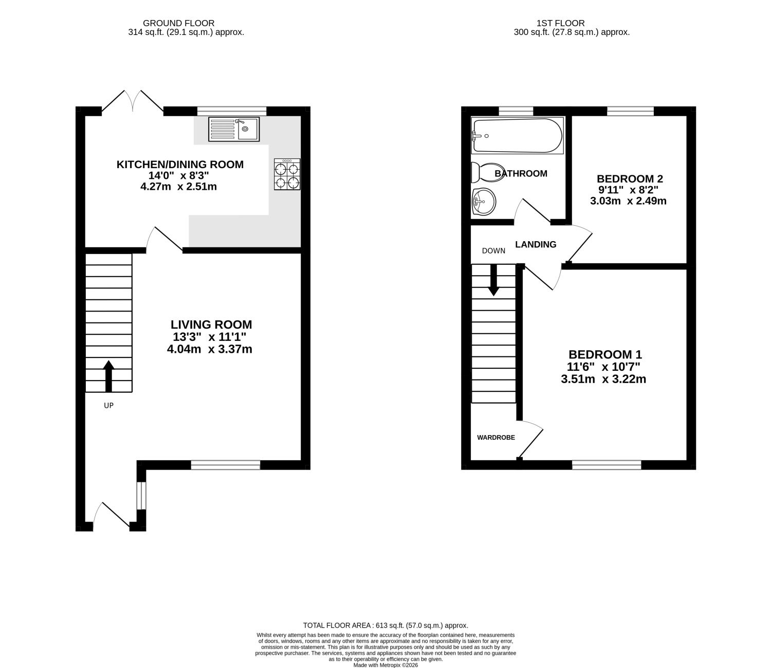 25, Compton Close, Taunton floorplan